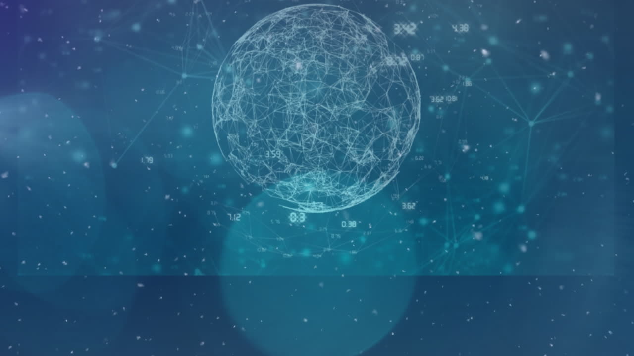 Animation of data processing over light spots