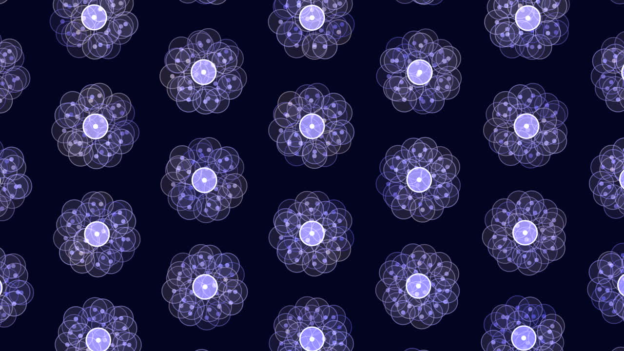 Radiant blue circle pattern on a black background