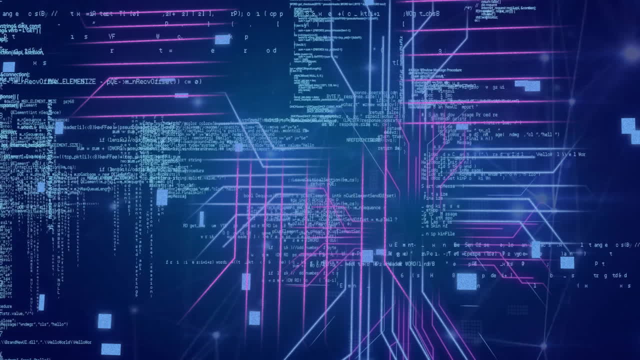 Animation of digital data processing over circuit board