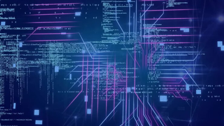 Animation of digital data processing over circuit board