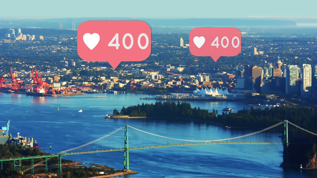 4k까지 계산하는 숫자를 가진 심장 아이콘