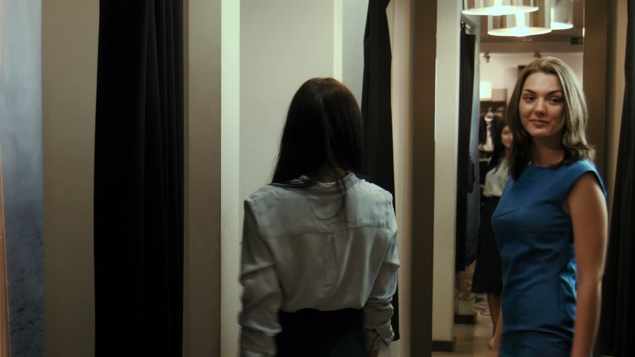 Women in a fitting room