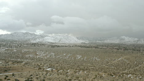 first snow of the year in joshua tree california