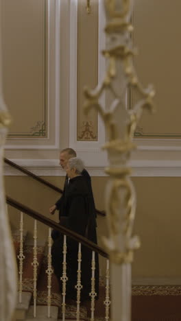 formal event on grand staircase