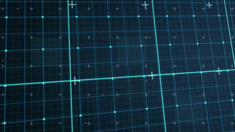 animación de signos más sobre el patrón de cuadrícula moviéndose sobre fondo negro