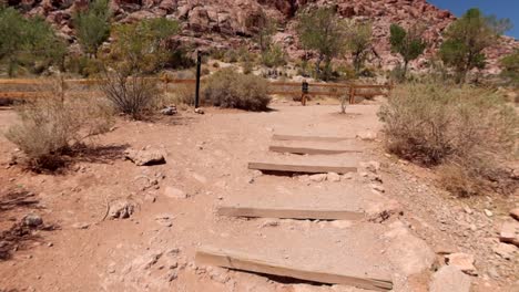 hiking path at red rock canyon national conservation area near las vegas nevada