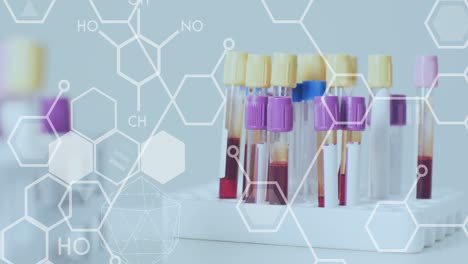 Animation-of-chemical-structures-over-test-tubes