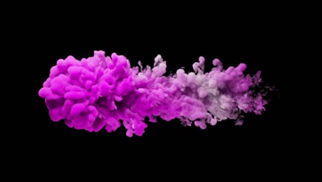 salpicaduras de tinta de colores. una ilusión misteriosa. una nube de humo multicolor sobre un fondo negro aislado.
