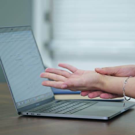 woman using laptop indoor
