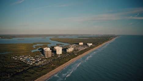 aerial timelapse of condos on north huntchinson island in florida