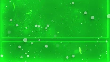 animation of multiple glowing spots moving in hypnotic motion on green background