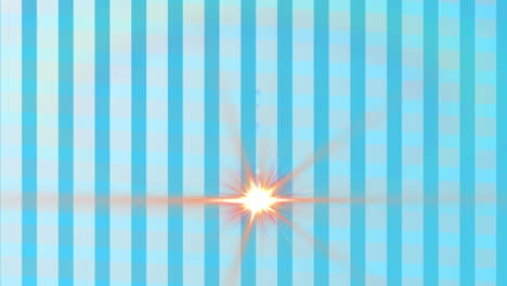 digital animation of spot of light moving against stirpes on blue background