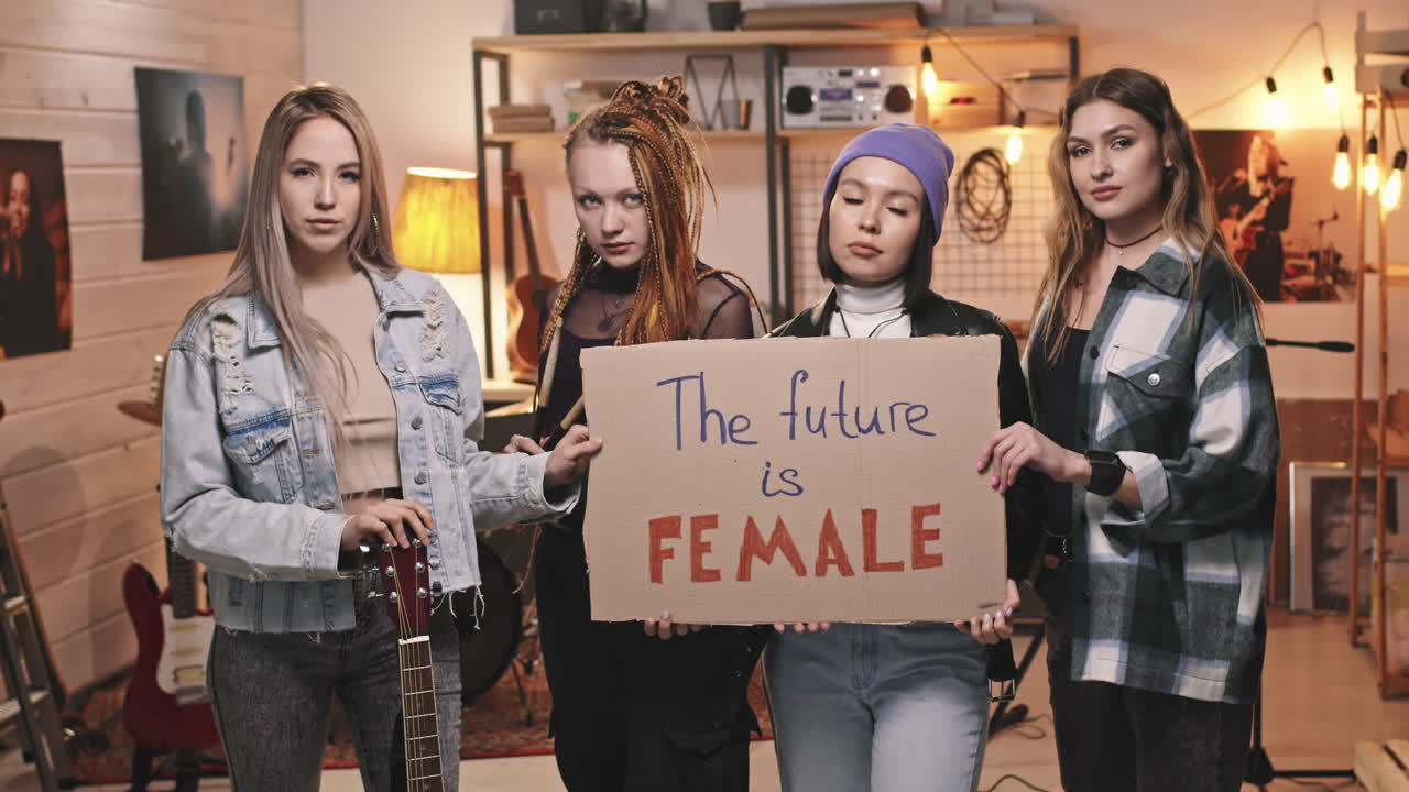 Girl Music Band With Future Is Female Sign