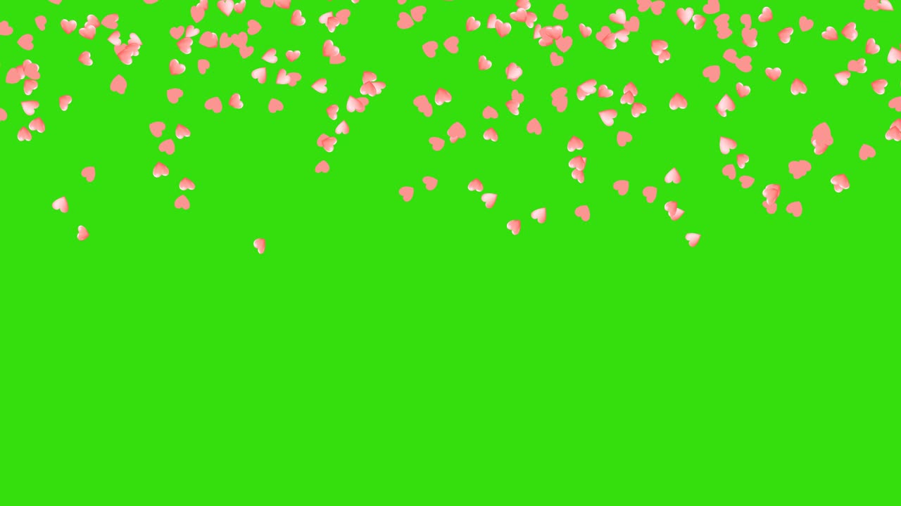 떨어지는 심장은 알파 채널과 함께 무결한 애니메이션을 루프했습니다.