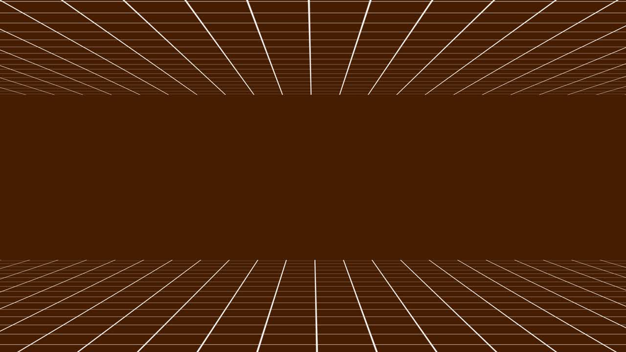 4k 해상도 관점 그리드 기술 배경, 와이어 프레임 바닥과 천장, 디지털 기술 배경 - 동적 레트로 배경 - 루프 가능 - 4k 박스 배경 - 모션 레트로 다채로운 선 추상적인 배경 - 갈색 배경