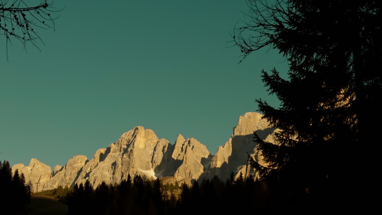 Dolomites Mountains Sunset View