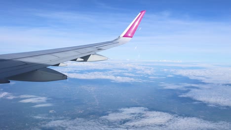 airplane wing view from above