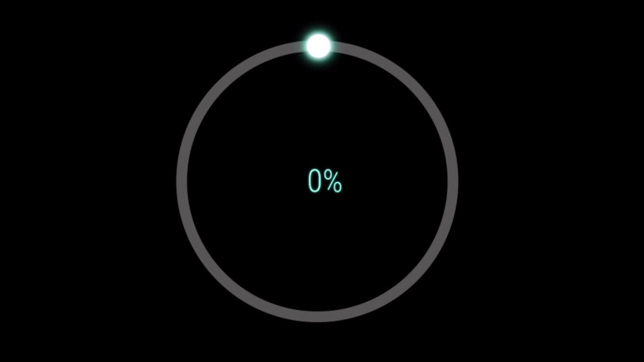 Animation blue loading circle.