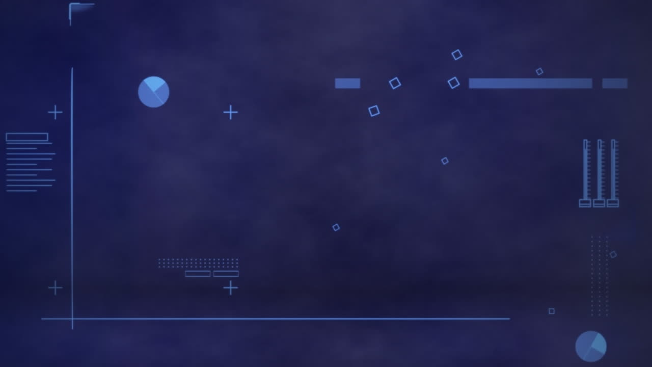 해군 배경에 다양한 모양의 애니메이션