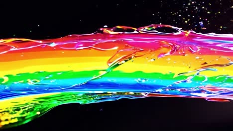 salpicaduras de agua del arco iris