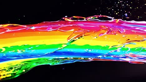 rainbow water splash