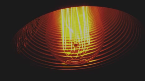 Edison bulb glowing