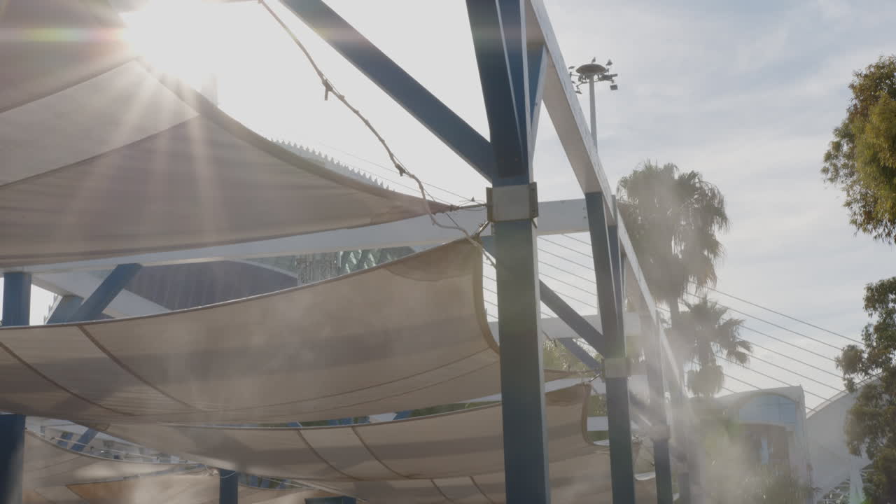 refrigeración del espacio exterior con sistema de nebulización