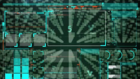 animation of data processing over padlock