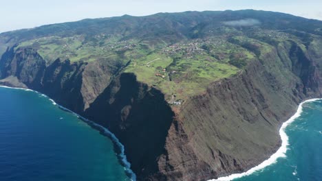 majestic cliffs of madeira island on perfect sunny day in atlantic ocean