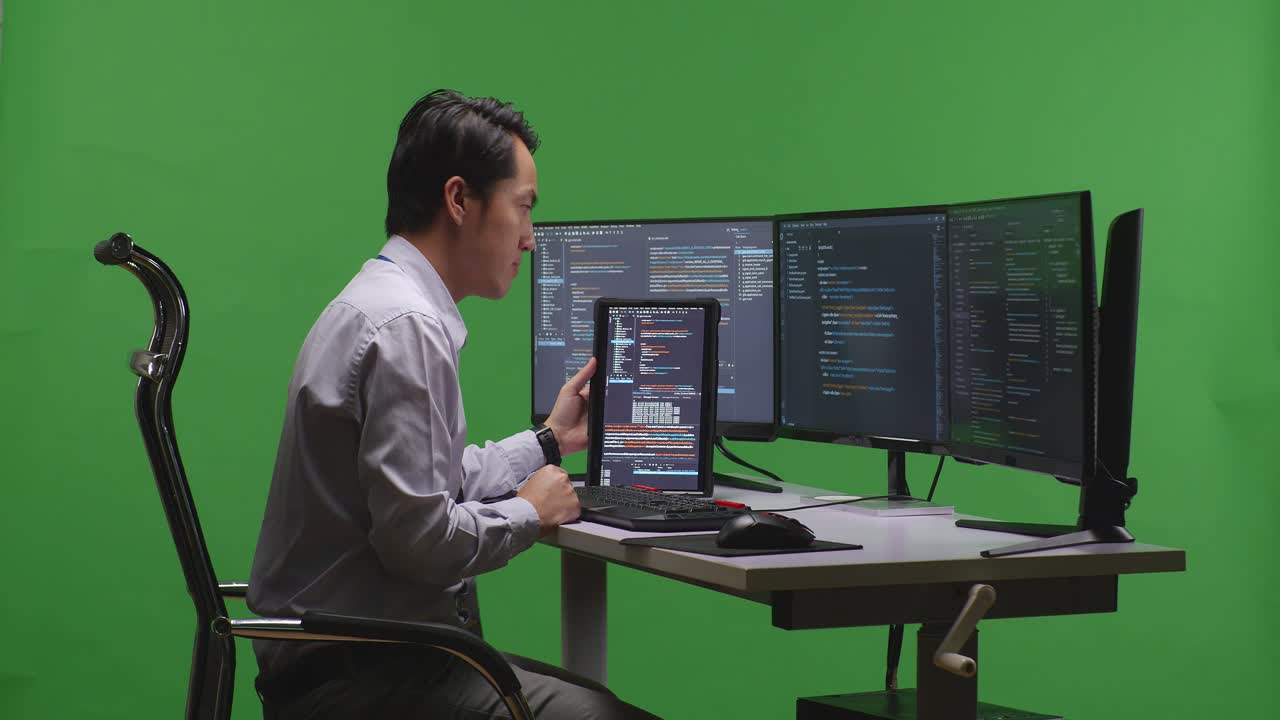 Software Developer Working on Code