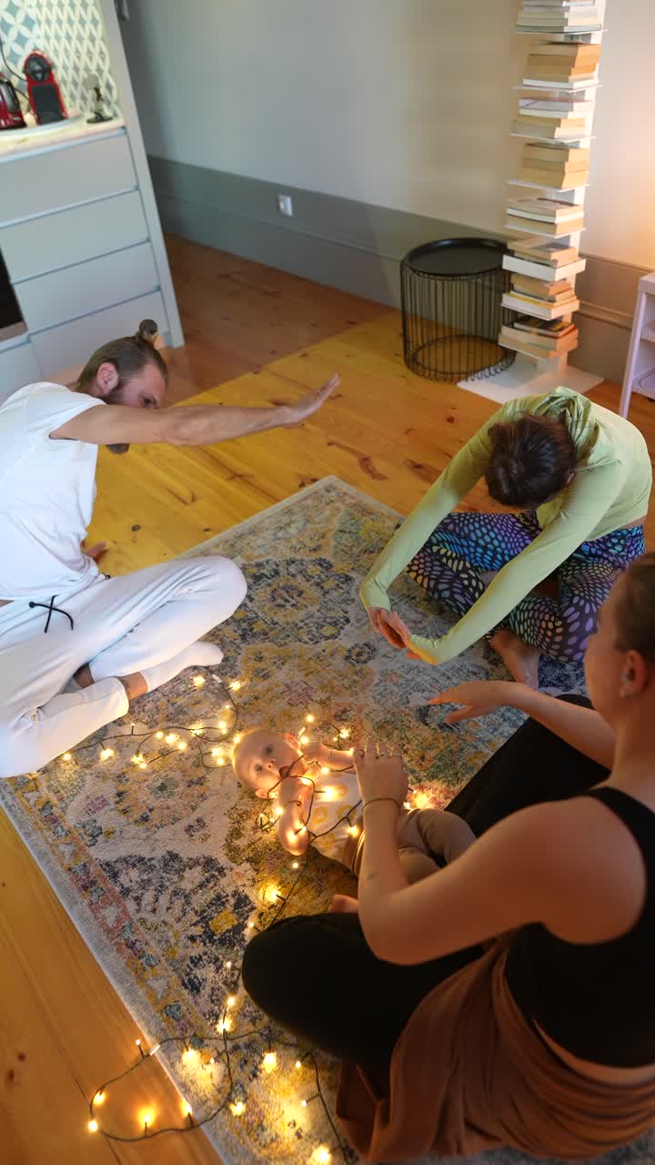 yoga familiar con el bebé