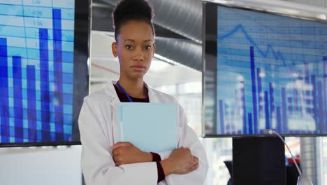 female scientist at a seminar