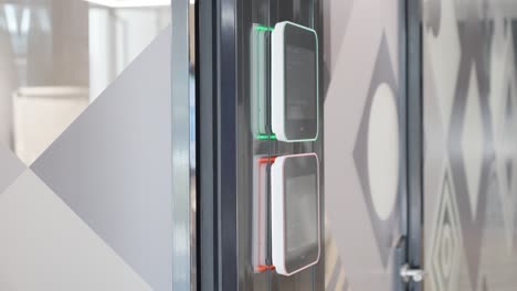 modern access control on corporate glass door