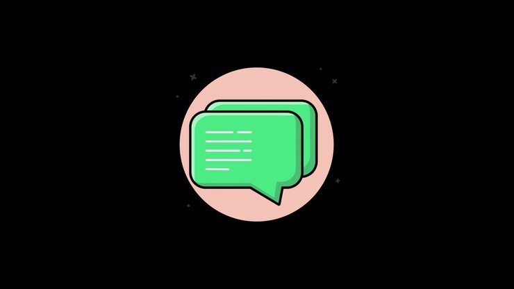 Animated Chat Bubbles Icon with Typing Text