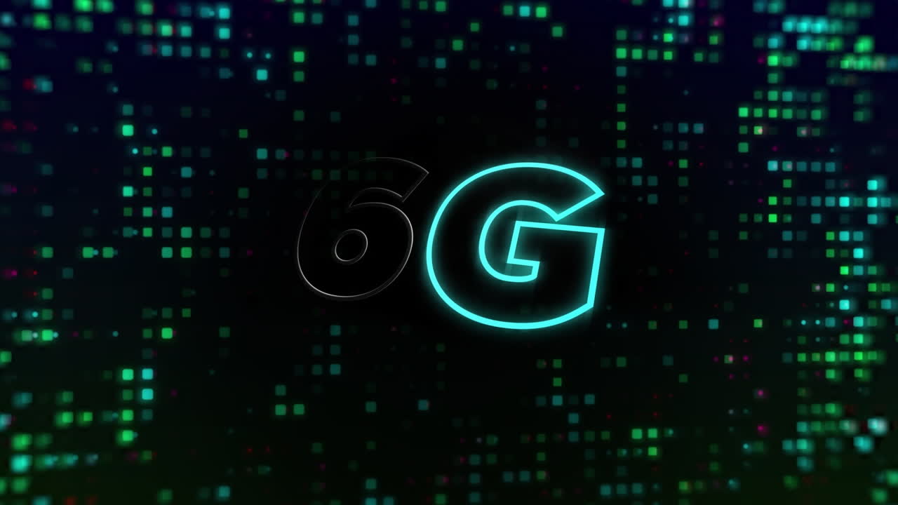 animación de texto 6g y procesamiento de datos