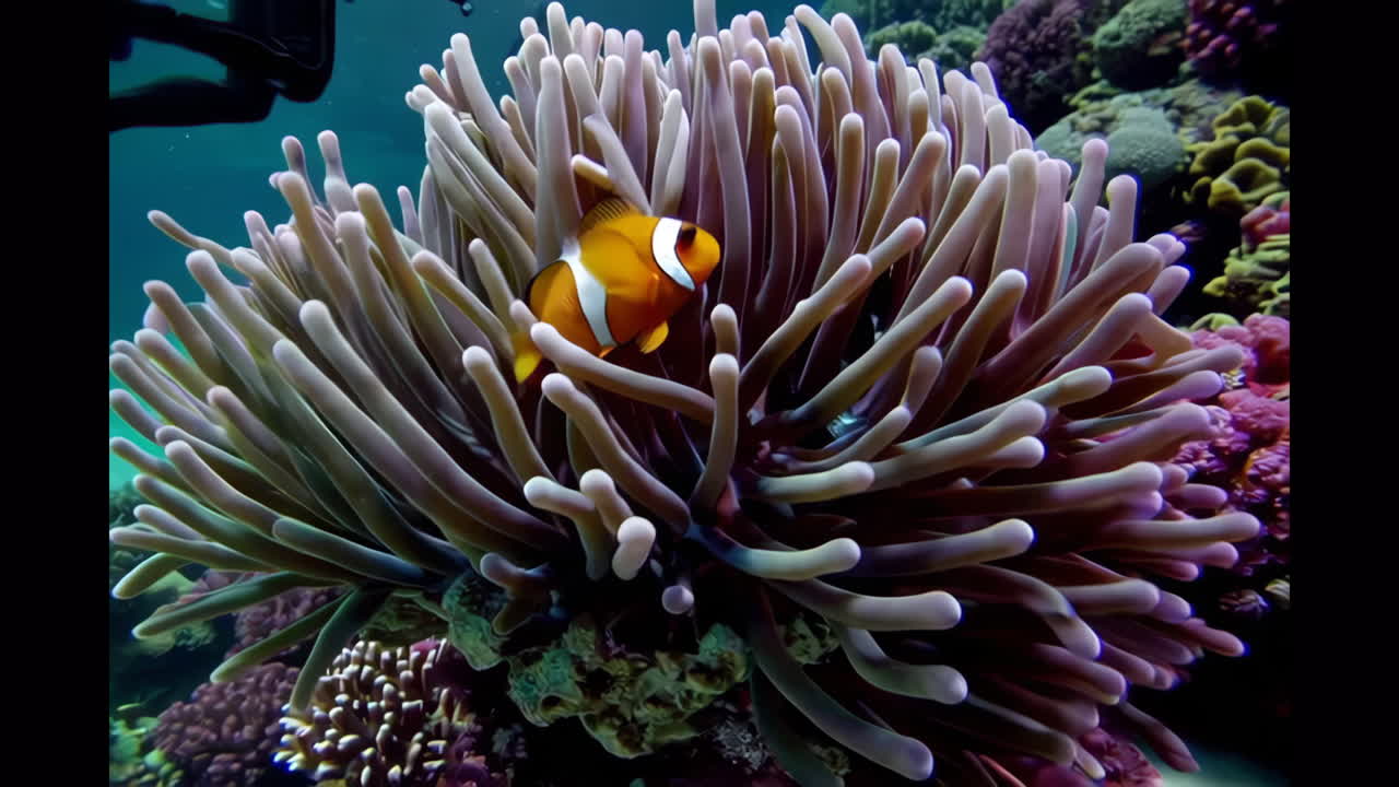 산호초 에서 스쿠버 다이빙