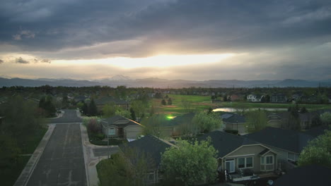 longmont colorado city street aerial view