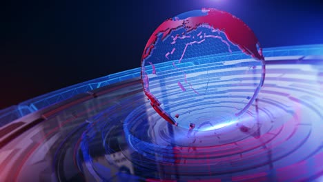 3d world news background loop