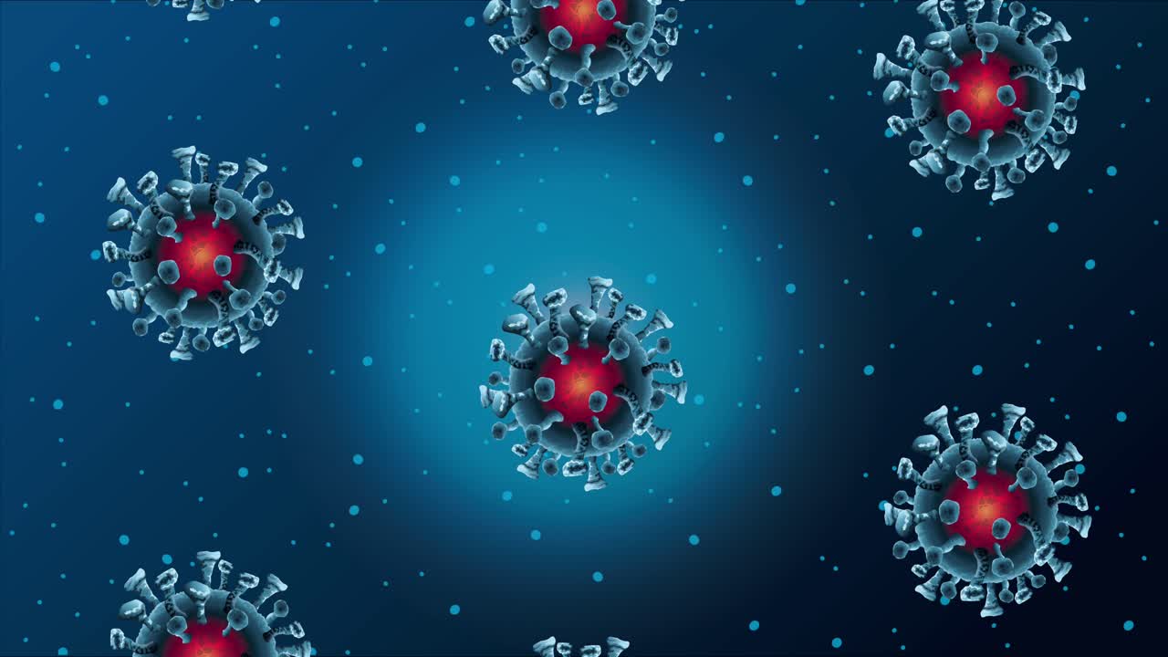 covid19 pandemic particles pattern animated