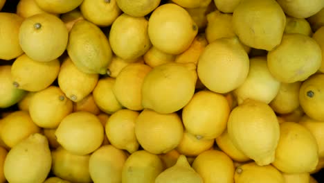 overhead view of tray of lemons ,