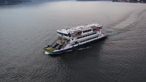 ferry transporting cars to bellagio on scenic lake como