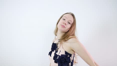 Emotional slow motion dance by Caucasian dancer