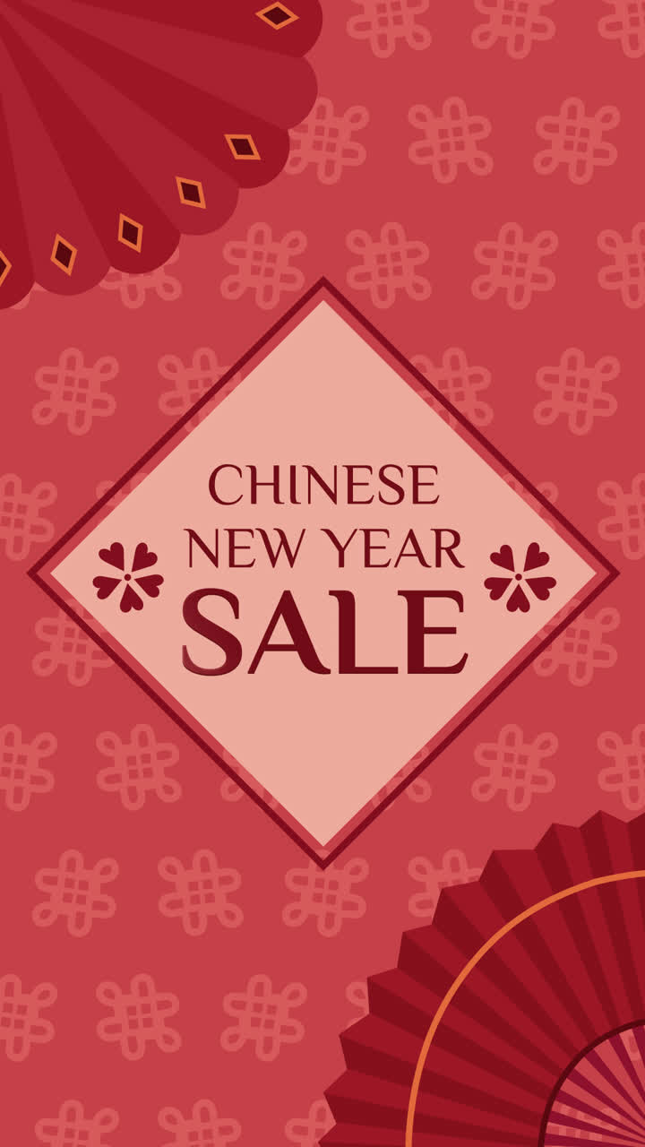 cartel de venta de año nuevo chino