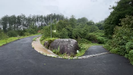 the road has made a 360-degree turn into the mountains.