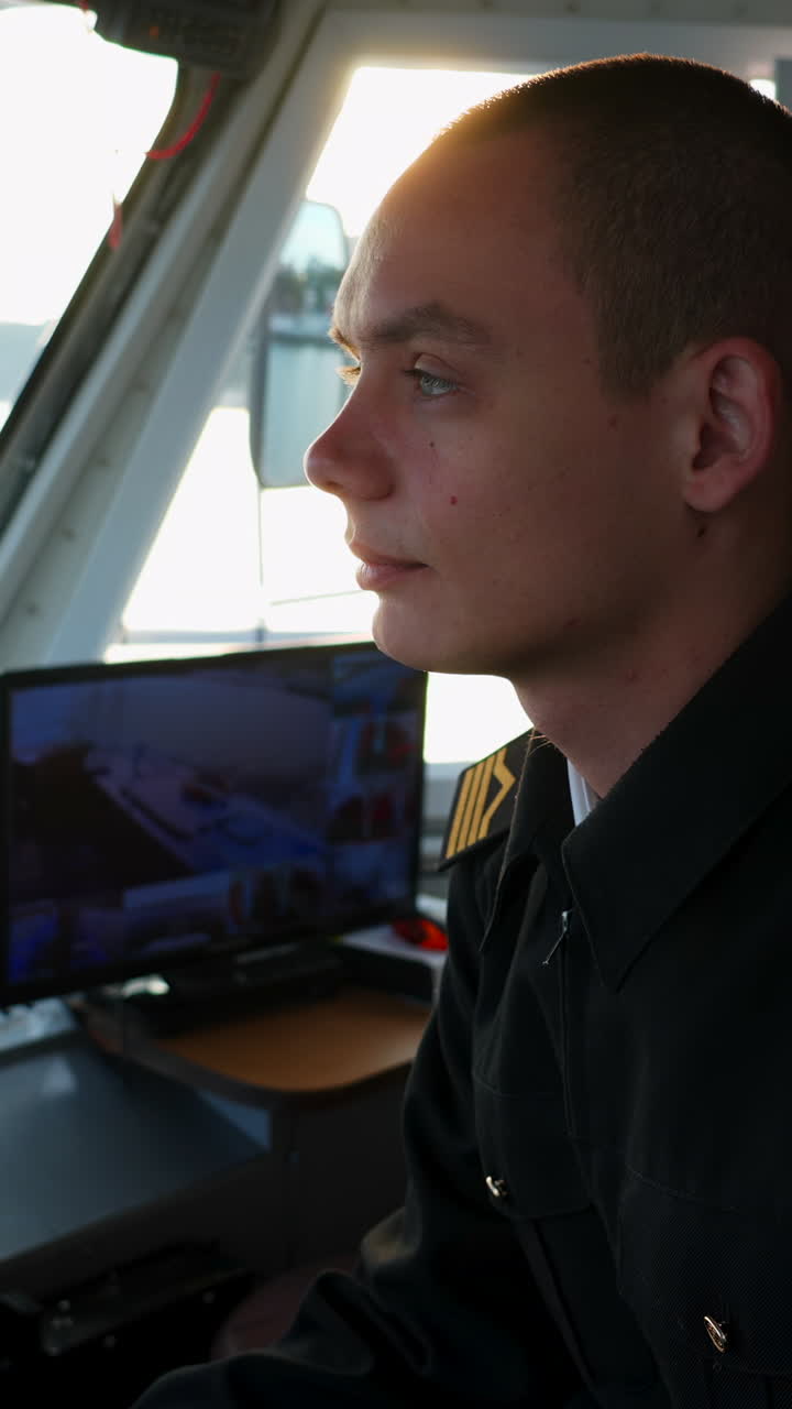 Military officer on ship
