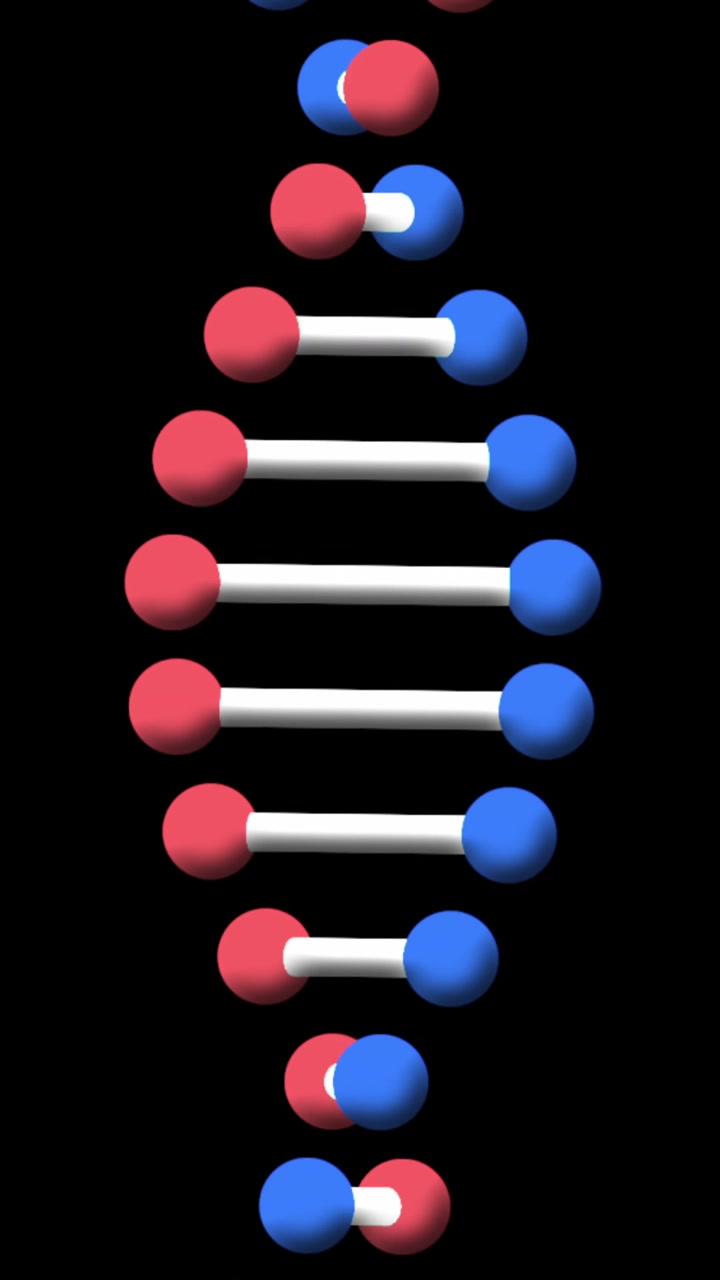 Animation of dna strand and school icons over black background