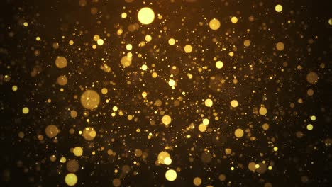 fondo de partículas de brillo dorado