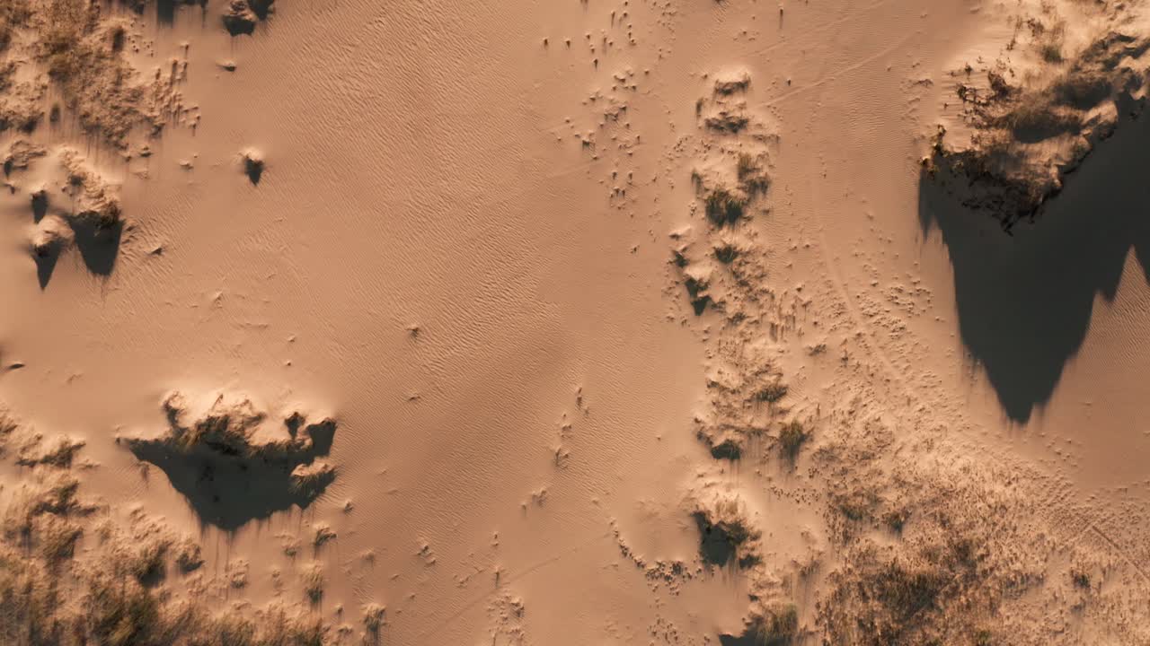 воздушный вид пустыни, песчаные дюны. текстура поверхности пустынной природы