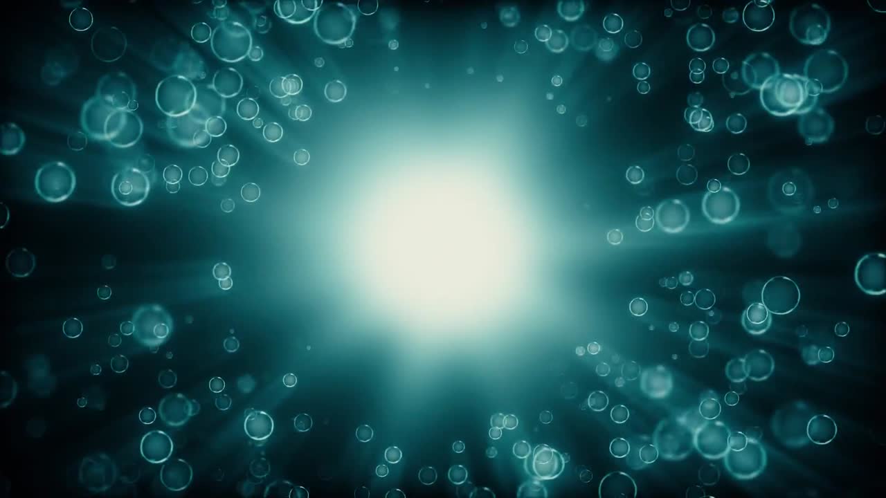 fondo de movimiento de brillo de burbujas de explosión