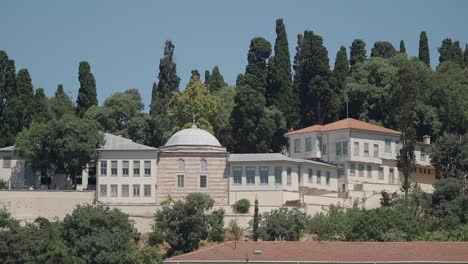 ottoman tomb and garden in istanbul